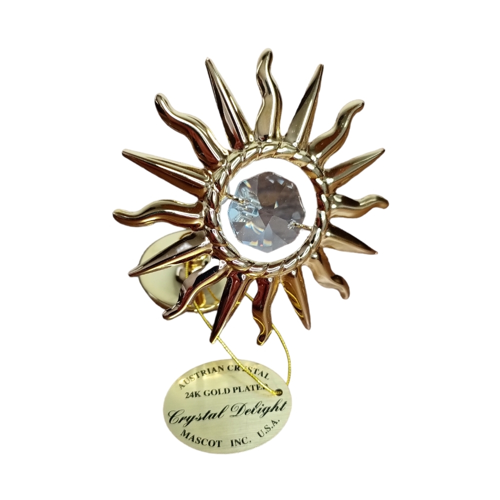 Mascot Austrian Crystal 24k Gold Plated Crystal Delight Sunburst